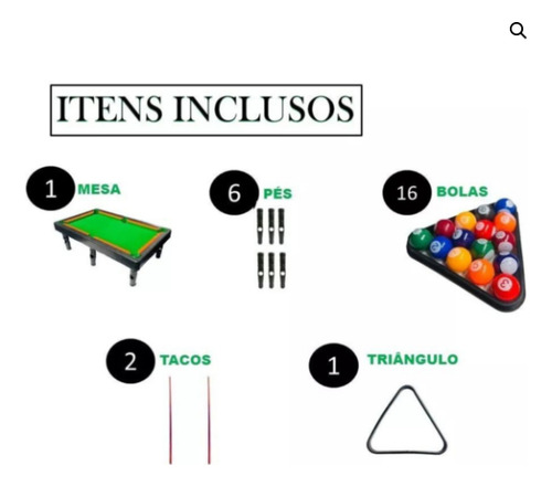 Mesa Bilhar Sinuca Infantil Portátil Snooker Kit Completo!