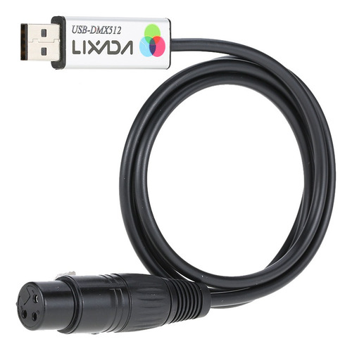 / Lixada Usb A Dmx Adaptador De Interfaz Led Dmx512