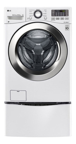 Lavadora automática de doble tina LG TWINWash WM22WV6 inverter blanca 22kg 120 V