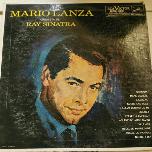Disco Lp:mario Lanza- Orq Ray Sinatra