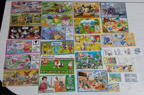 Lote 25 Cartinas Mini Catalogos Huevo Kinder Varias Epocas (Usado)