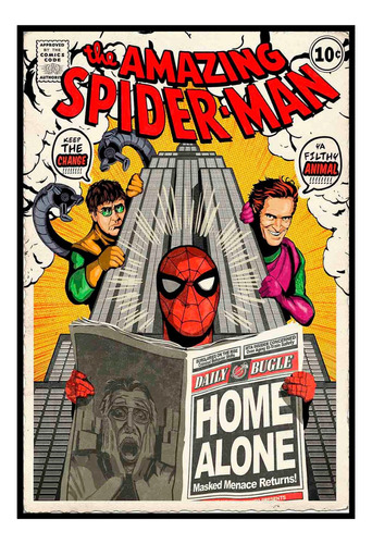 Cuadro Poster Premium 33x48cm Spiderman Animado Comic