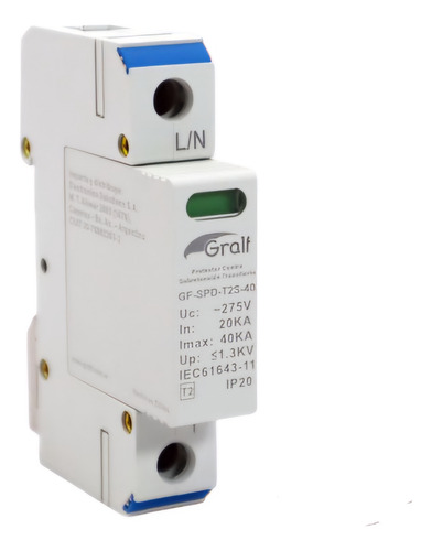 Protector Contra Sobretension Transitoria Gralf 1p T2s-40