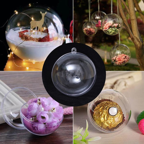Bola De Árbol De Navidad, Bolas Transparentes, Caja De Caram