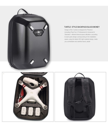 Imagem 7 de 9 de Mochila Case Hardshell Para Drone Dji Phantom 3 Stan Adv Pro