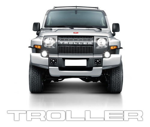 Adesivo Grade Troller T4 2015/2021 Emblema Branco - Genérico