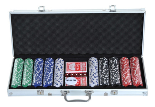 Juego Poker Profesional 500 Fichas Con Maleta Aluminio