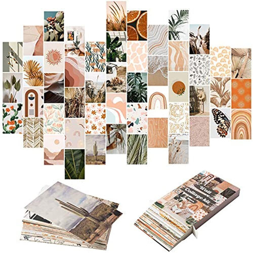 Yopyame 50pcs Boho Aesthetic Pictures Wall Collage Kit, Peac