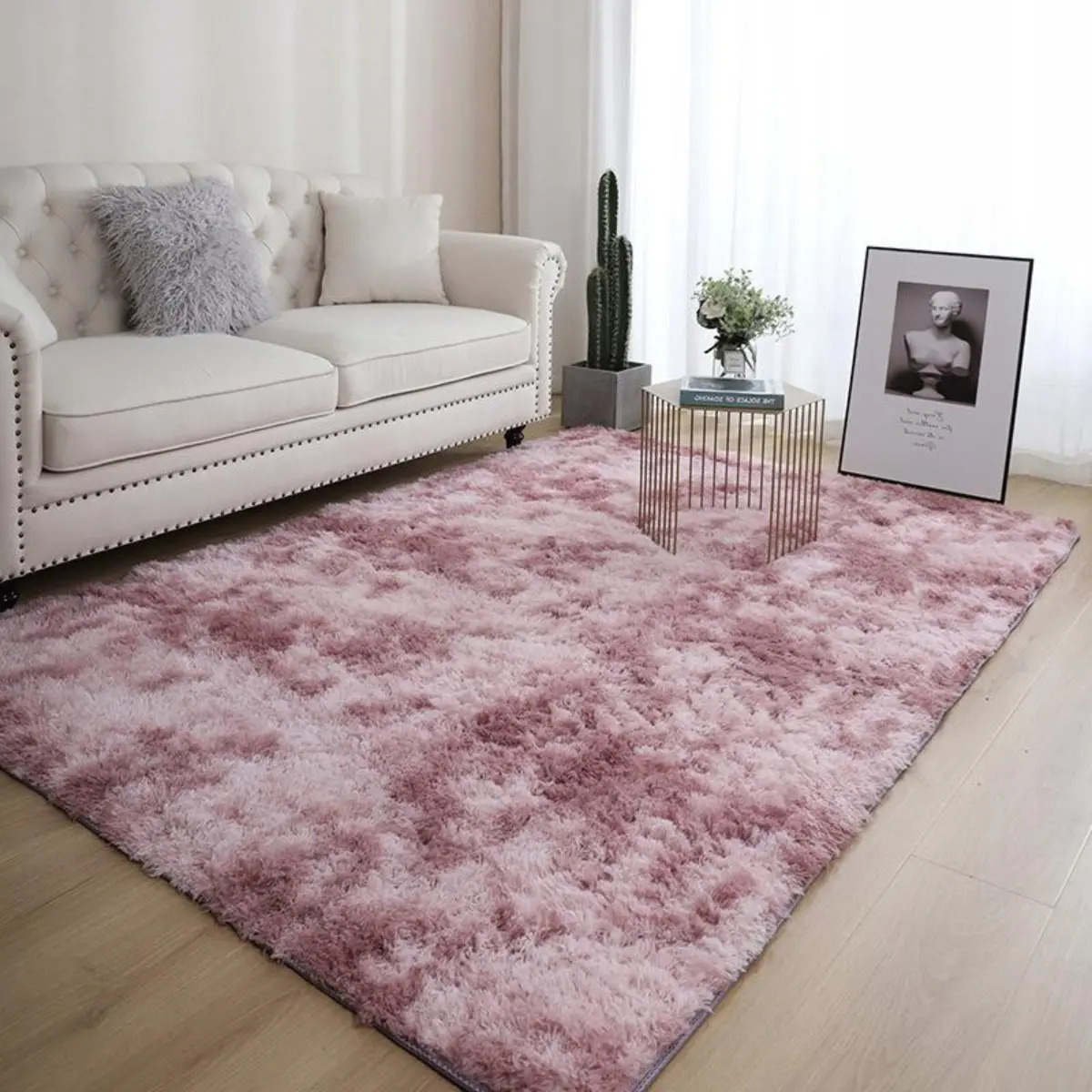 Tapete 2,00x1,50 Peludo Felpudo Sala E Quarto Cores Cor Tabaco Madeira Desenho Do Tecido Pelo Alto Casa Laura Enxovais Tapete Médio Para Sala