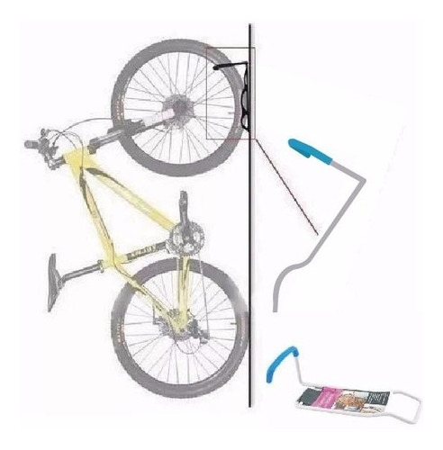 Gancho Bicicletas Anclaje Pared Soporte Grisl Porta Cicla