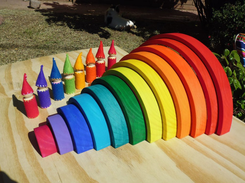 Arco Iris De Madera 12- (fino)waldorf Montessori Albura Toys