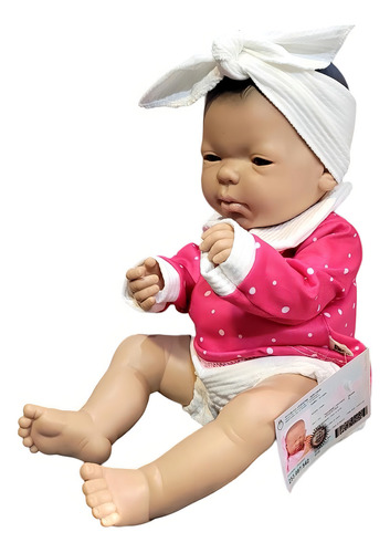 Bebe 40cm Reborn Miranda 123b Con Pañuelo
