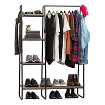 Comprar Percheros Metálico De Pie Para Ropa Con Estante Inferior