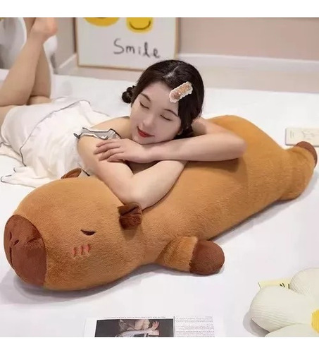 Ch Almohada Felpa Peluche Capibara Larga For Dormir 60cm