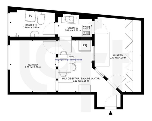 Imagem 18 de 18 de Apartamento 37m², 02 Dormitórios E 01 Banheiro. Condomínio Com Portaria 24hrs E Churrasqueira. Excelente Localização Á 6 Minutos Andando Para A Esta - 21101803 - 70215472