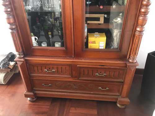 Imagen 4 de 6 de Mueble De Madera Antiguo Bar Con Vidrios Biselados