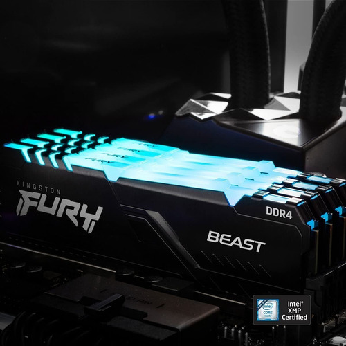 Imagen 9 de 9 de Memoria Ram Ddr4 32gb (2*16) 3600mhz Kingston Fury Beast Rgb
