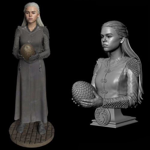 Ice And Fire Rhaenyra + Busto Archivos Stl Para Impresión 3d