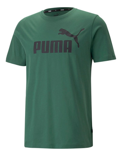 Camiseta Puma Ess Logo Tee Hombre-verde