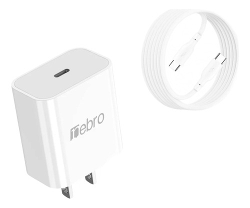 Cargador Nebro Tipo-c Carga Rápida 2m Blanco