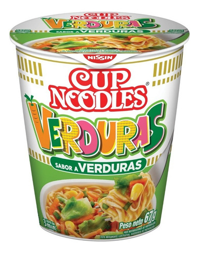 Fideos Cup Noodles Nissin Verdura 67g. 