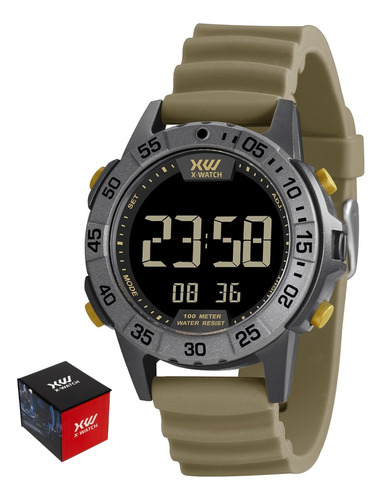 Relógio Digital X Watch Masculino Xmppd696 Pxex Grafite 100m