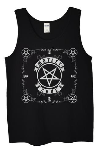 Polera Musculosa Motley Crue Pentagramas Rock Abominatron