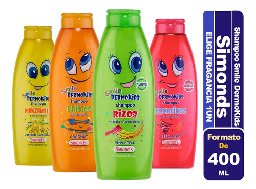 Simond's Shampoo Smile Dermokids 400 Ml Elige Fragancia