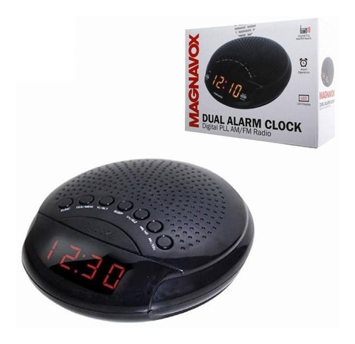Magnavox Radio Reloj Despertador Am Fm Sintonizador Digital. Color Negro