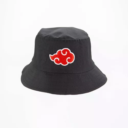 Chapéu Naruto Akatsuki Bucket Hat New Cap Anime Nuvem - Megafull