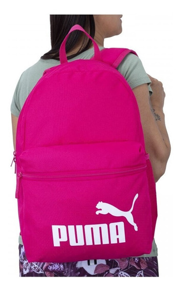 mochila puma floral rosa