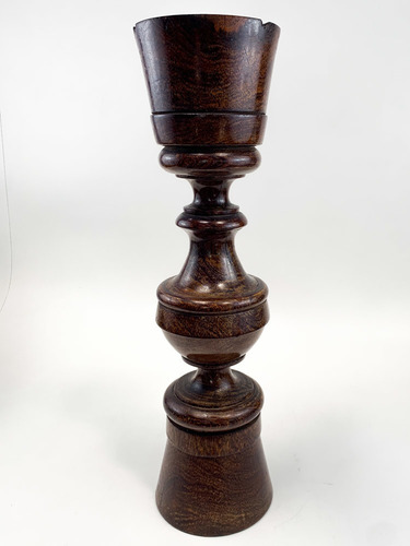 Imagem 3 de 9 de Antigo Cinzeiro Pedestal Madeira Nobre Sucupira