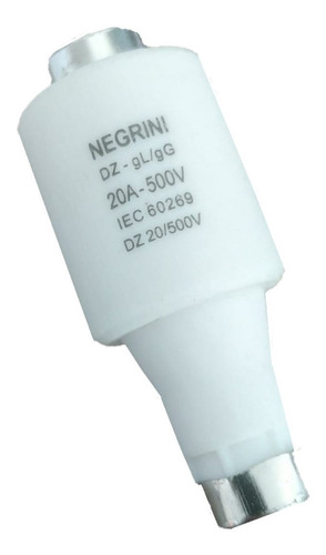 Fusível Diazed 20a 500v Gl-gg Retardado Negrini (kit /4 Pçs)