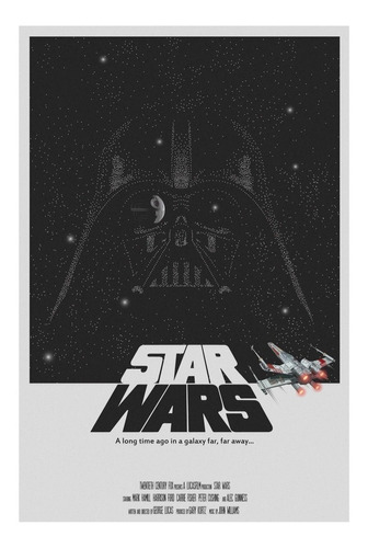 Cuadro 33x48 Poster Enmarcado Star Wars Saga Darth Vader