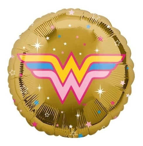 4 Globos Mujer Maravilla Met 18 Fiesta Superheroes Wonder Wo