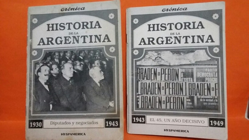 Historia De La Argentina. 1930-1943 Y 1943-1949. Lote X 2.