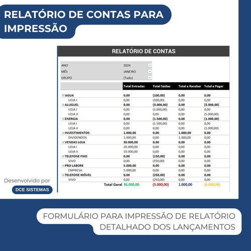 Gestão/controle Fluxo Caixa/financeiro Alerta Planilha Excel