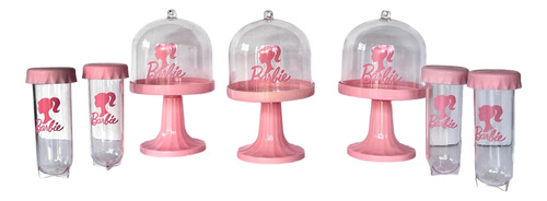 Souvenir Combo Barbie Posacupcakes + Tubos Candy 