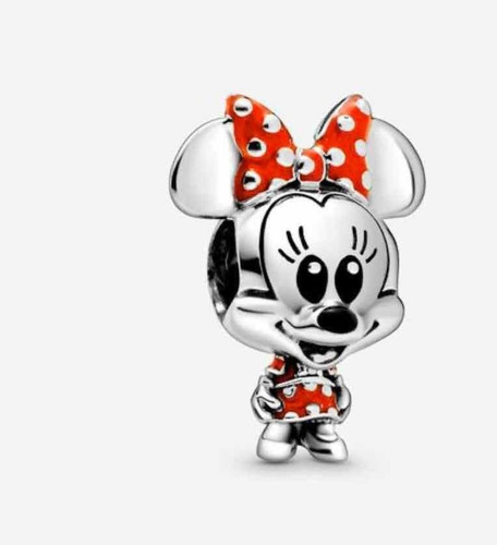 Charm Plata Original Pandora Vestidolazo Minnie Mouse Disney