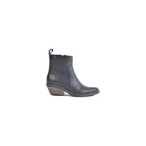 Comprar Botinetas Botitas Texanas De Cuero De Mujer Jin - Ferraro