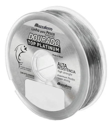 Linha Dourado Top Platinum 0,40mm 35,3 Lbs 100m - Mazzaferro