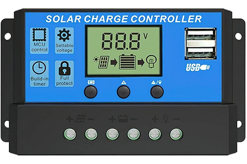 Controlador De Carga Solar Allpowers 12v 24v 2usb