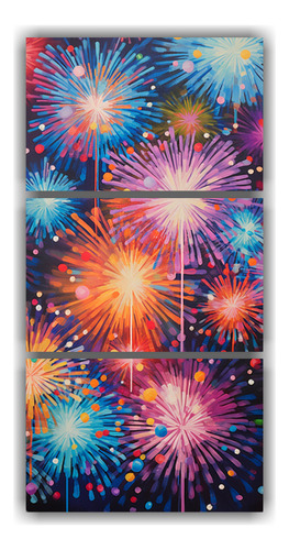 75x150cm Cuadros De Fuegos Artificiales En Equilibrio Flores