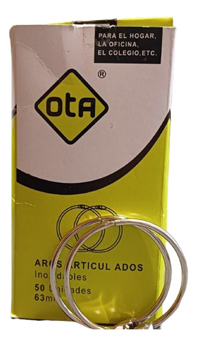 Aro Ota Articulados Metalico 63 Mm Caja X 50 Unidades 