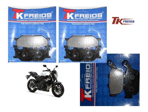 Kit Completo Pastilha De Freio Yamaha Xj6 600 Ano 09-15 D/t