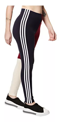 Calça Adidas Legging 3 Stripes Color Block Feminina IL3381 - Ativa