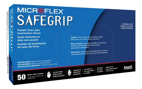 Microflex Safegrip Sg-375 - Guantes De Latex Desechables Ext