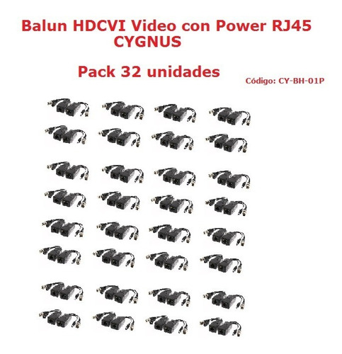 Imagen 2 de 9 de Pack Balun Conector Plug Dc Macho/hembra X 32 Uds. Cygnus
