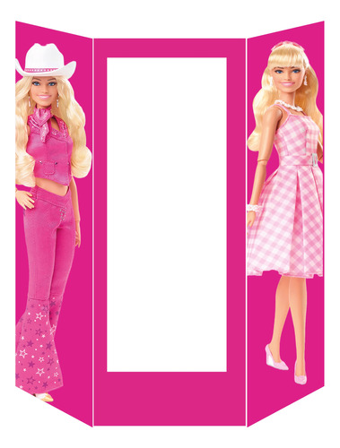 Decoración De Fiestas Caja Para Fotos Barbie Personalizada