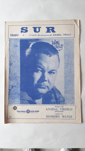 Sur Tango Partitura Anibal Troilo (Usado)
